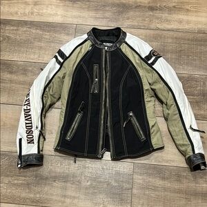 Stylish Black and Tan Motorcycle Jacket